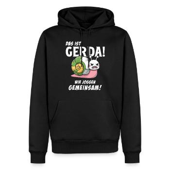 Lustige Tshirt Humor Faul Fun Sport Laufen Arbeit - Männer Premium Bio Hoodie - Schwarz - Vorne - Nico (187cm)