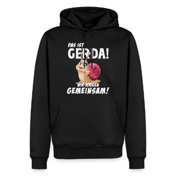 Lustige Tshirt Humor Faul Fun Sport Laufen Arbeit - Männer Premium Bio Hoodie - Schwarz - Vorne - Nico (187cm)
