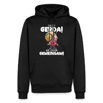 Lustige Tshirt Humor Faul Fun Sport Laufen Arbeit - Männer Premium Bio Hoodie - Schwarz - Vorne - Nico (187cm)