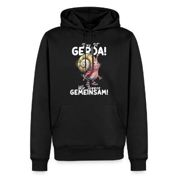 Lustige Tshirt Humor Faul Fun Sport Laufen Arbeit - Männer Premium Bio Hoodie - Schwarz - Vorne - Nico (187cm)