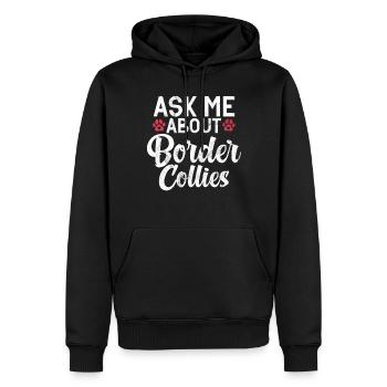 Cadeaux Border Collie - Sweat à capuche Premium bio Homme - noir - Devant - Nico (187cm)