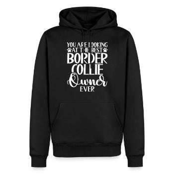 Cadeaux Border Collie - Sweat à capuche Premium bio Homme - noir - Devant - Nico (187cm)