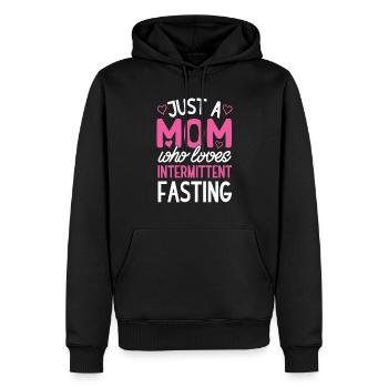 Intermittent fasting Weight loss - Men’s Premium Organic Hoodie - black - Front - Nico (187cm)