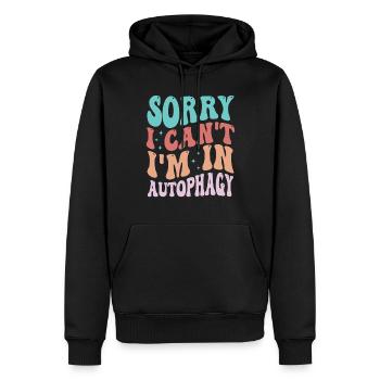 Jeûne intermittent Perte de poids - Sweat à capuche Premium bio Homme - noir - Devant - Nico (187cm)