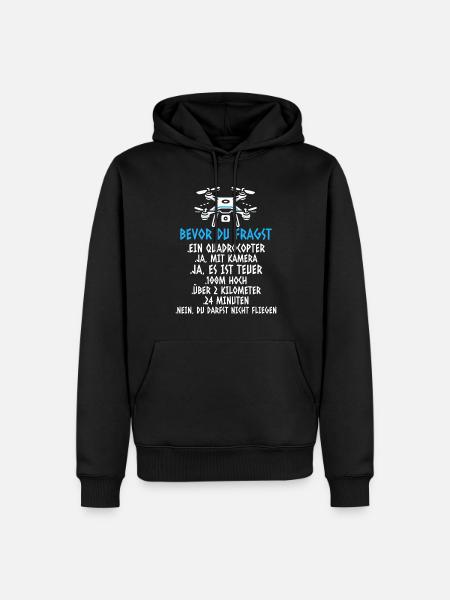Drone Pilot Quadcopter Flying Quadcopter - Men’s Premium Organic Hoodie - black