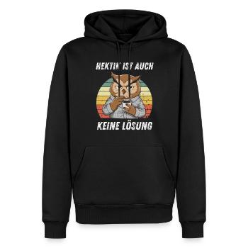Irony Tshirt Funny Funny Humor Sarcasm Laughter - Men’s Premium Organic Hoodie - black - Front - Nico (187cm)