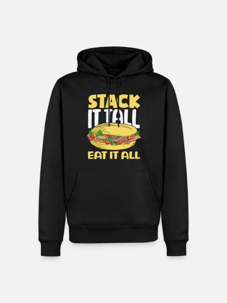 Sandwich Sandwich Snack Célébration - Sweat à capuche Premium bio Homme - noir