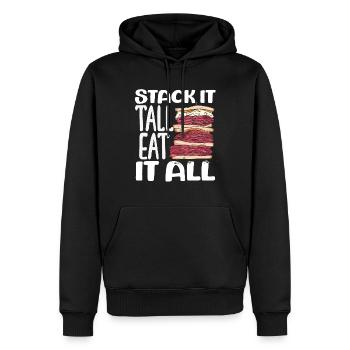 Sandwich Sandwich Snack Célébration - Sweat à capuche Premium bio Homme - noir - Devant - Nico (187cm)