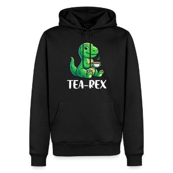 Tea Rex Dinosaur Lover T-Rex Tasse à thé - Sweat à capuche Premium bio Homme - noir - Devant - Nico (187cm)