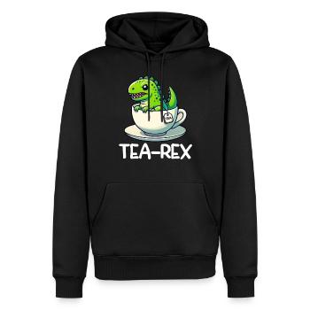 Tee Rex Dinosaurier Liebhaber T-Rex Tea Tasse - Männer Premium Bio Hoodie - Schwarz - Vorne - Nico (187cm)