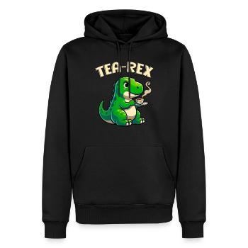 Tee Rex Dinosaurier Liebhaber T-Rex Tea Tasse - Männer Premium Bio Hoodie - Schwarz - Vorne - Nico (187cm)