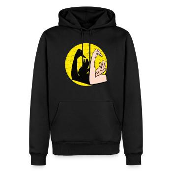 marionnettes d’ombre à main spectacle marionnettes - Sweat à capuche Premium bio Homme - noir - Devant - Nico (187cm)