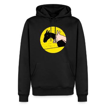marionnettes d’ombre à main spectacle marionnettes - Sweat à capuche Premium bio Homme - noir - Devant - Nico (187cm)