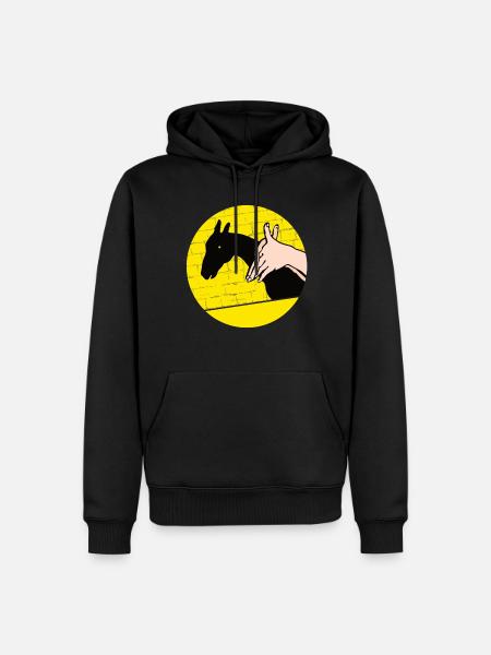 Handschattenpuppenspiel Puppen - Männer Premium Bio Hoodie - Schwarz