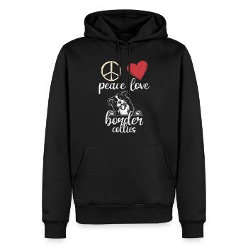 Cadeaux Border Collie - Sweat à capuche Premium bio Homme - noir - Devant - Nico (187cm)