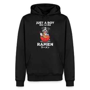 Ramen Nouilles Chibi Asia Soupe de nouilles pour chiens Anime - Sweat à capuche Premium bio Homme - noir - Devant - Nico (187cm)