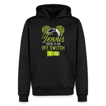 Drôle de joueur de tennis Raquette Tennis - Sweat à capuche Premium bio Homme - noir - Devant - Nico (187cm)
