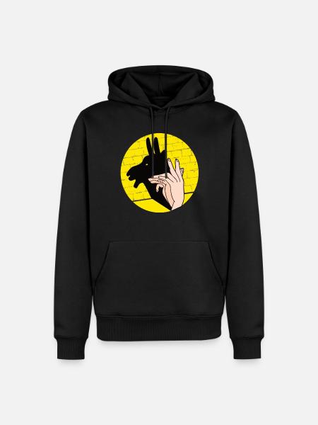 Handschattenpuppenspiel Puppen - Männer Premium Bio Hoodie - Schwarz