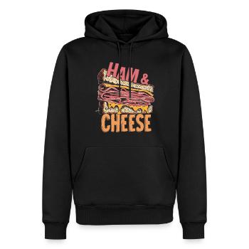 Sandwich Sandwich Snack Célébration - Sweat à capuche Premium bio Homme - noir - Devant - Nico (187cm)