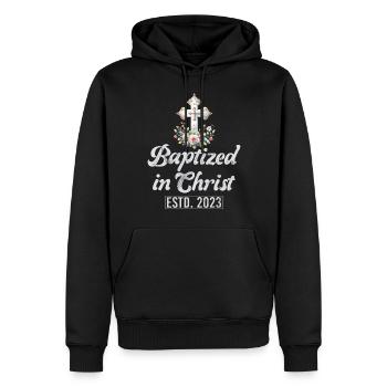 Taufe Getaufte Christliche Jesusgott -Bibel - Männer Premium Bio Hoodie - Schwarz - Vorne - Nico (187cm)