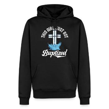 Taufe Getaufte Christliche Jesusgott -Bibel - Männer Premium Bio Hoodie - Schwarz - Vorne - Nico (187cm)