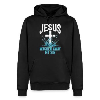 Taufe Getaufte Christliche Jesusgott -Bibel - Männer Premium Bio Hoodie - Schwarz - Vorne - Nico (187cm)