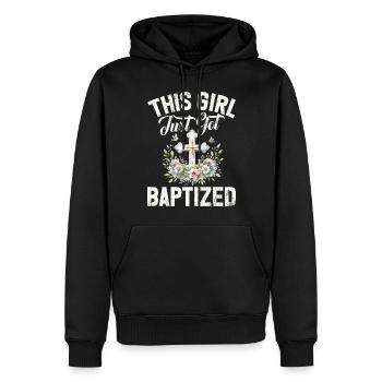 Taufe Getaufte Christliche Jesusgott -Bibel - Männer Premium Bio Hoodie - Schwarz - Vorne - Nico (187cm)