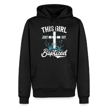 Taufe Getaufte Christliche Jesusgott -Bibel - Männer Premium Bio Hoodie - Schwarz - Vorne - Nico (187cm)