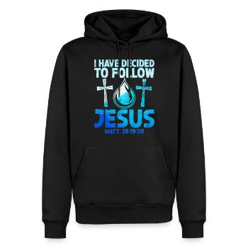 Taufe Getaufte Christliche Jesusgott -Bibel - Männer Premium Bio Hoodie - Schwarz - Vorne - Nico (187cm)