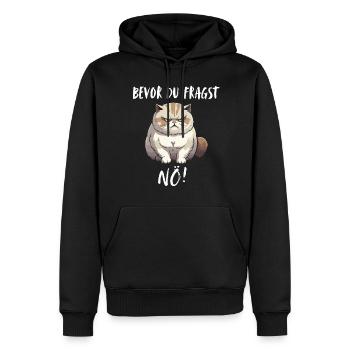 T-shirt chat Drôle Drôle Humour Sarcasme Ironie - Sweat à capuche Premium bio Homme - noir - Devant - Nico (187cm)