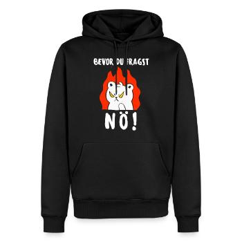 T-shirt chat Drôle Drôle Humour Sarcasme Ironie - Sweat à capuche Premium bio Homme - noir - Devant - Nico (187cm)