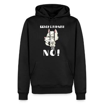 renard Tshirt Drôle Drôle Humour Sarcasme Ironie - Sweat à capuche Premium bio Homme - noir - Devant - Nico (187cm)