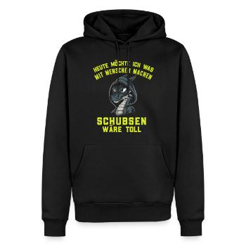Dragon Irony Funny Work Funny Funny Antisocial - Men’s Premium Organic Hoodie - black - Front - Nico (187cm)