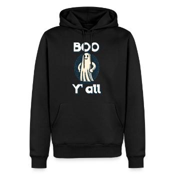 Costume de dernière minute drôle fantôme design - Sweat à capuche Premium bio Homme - noir - Devant - Nico (187cm)
