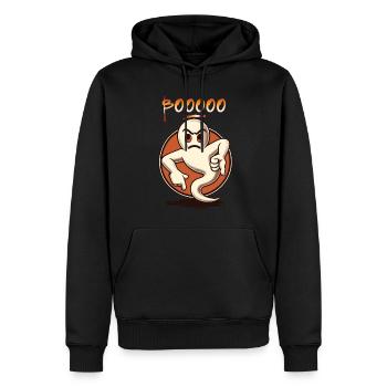 Booing Ghost Lustiges Gespenster Design Wortspiel - Männer Premium Bio Hoodie - Schwarz - Vorne - Nico (187cm)