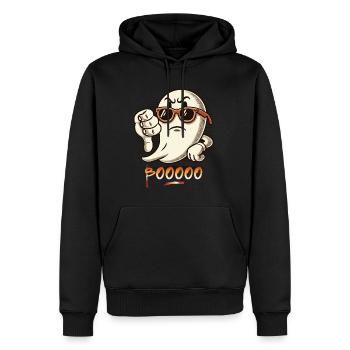 Booing Ghost Funny Ghost Design - Men’s Premium Organic Hoodie - black - Front - Nico (187cm)