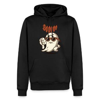 Booing Ghost Funny Ghost Design - Men’s Premium Organic Hoodie - black - Front - Nico (187cm)