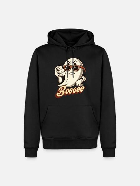 Booing Ghost Funny Ghost Design - Men’s Premium Organic Hoodie - black