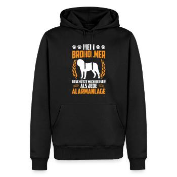 Broholmer est meilleur que Alarm Broholmer - Sweat à capuche Premium bio Homme - noir - Devant - Nico (187cm)