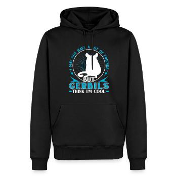 Une gerbille pense que je suis cool Gerbille rongeur - Sweat à capuche Premium bio Homme - noir - Devant - Nico (187cm)