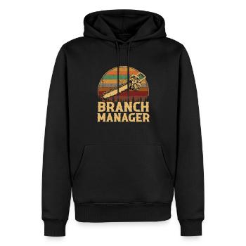 chainsaw logger lumberjack arborist - Männer Premium Bio Hoodie - Schwarz - Vorne - Nico (187cm)