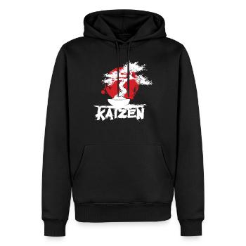 Hiragana Katakana Kaizen-methode Kaizen - Männer Premium Bio Hoodie - Schwarz - Vorne - Nico (187cm)