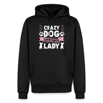 Chien Chiot Soins pour animaux de compagnie Salon d’emploi - Sweat à capuche Premium bio Homme - noir - Devant - Nico (187cm)