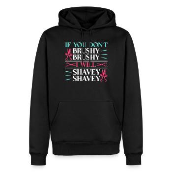 Chien Chiot Soins pour animaux de compagnie Salon d’emploi - Sweat à capuche Premium bio Homme - noir - Devant - Nico (187cm)