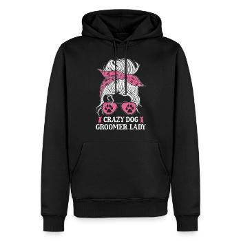 Chien Chiot Soins pour animaux de compagnie Salon d’emploi - Sweat à capuche Premium bio Homme - noir - Devant - Nico (187cm)