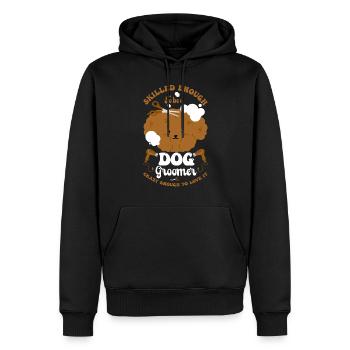 Chien Chiot Soins pour animaux de compagnie Salon d’emploi - Sweat à capuche Premium bio Homme - noir - Devant - Nico (187cm)