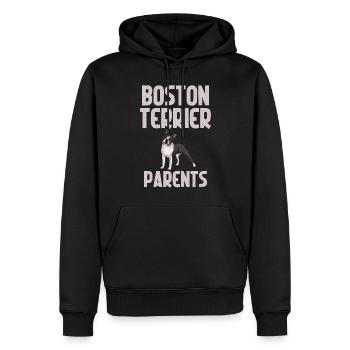 Boston Terrier Gifts - Männer Premium Bio Hoodie - Schwarz - Vorne - Nico (187cm)