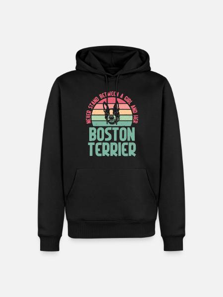 Cadeaux Boston Terrier - Sweat à capuche Premium bio Homme - noir