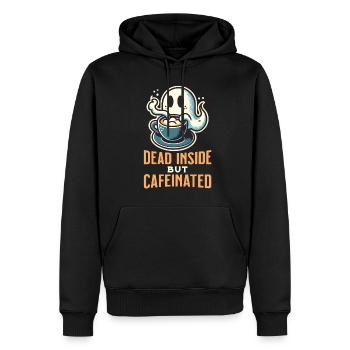 Lustiges Kaffee Gespenst Halloween Spruch Design - Männer Premium Bio Hoodie - Schwarz - Vorne - Nico (187cm)