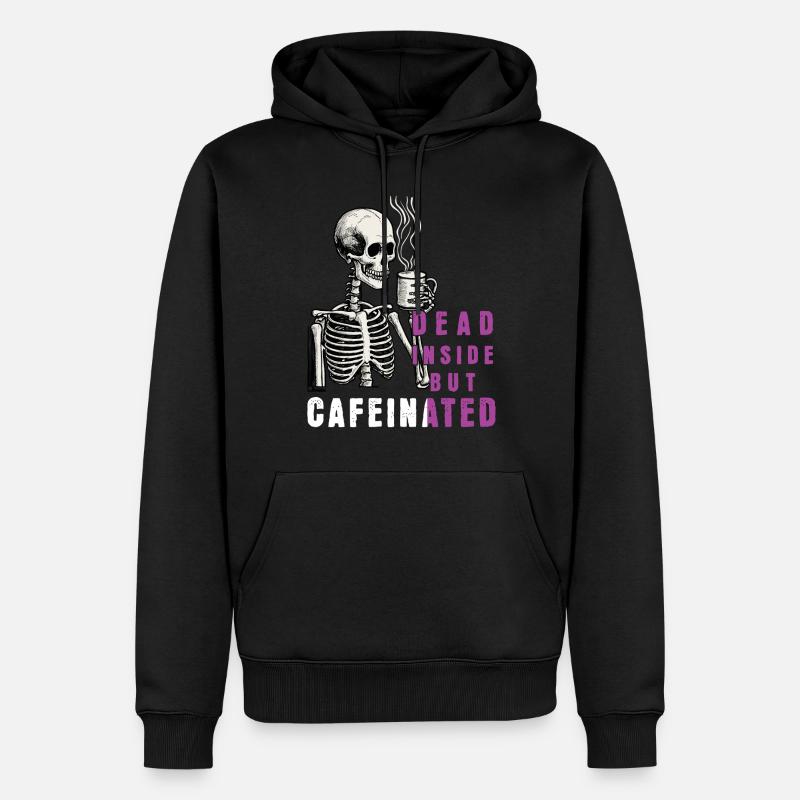 Lustiger Kaffee Spruch - Männer Premium Bio Hoodie - Schwarz